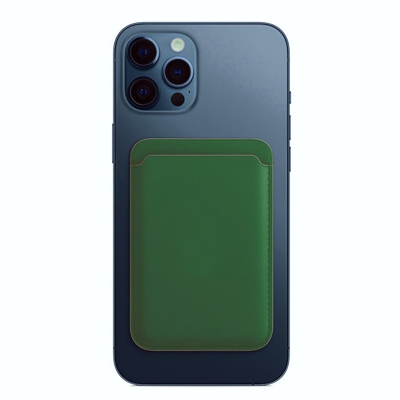 For Macsafe Magnetic Luxury Leather Card Holder Wallet Case For 14 Pro Max 13 12 Phone Bag Adsorption Accessories Cover